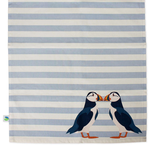 Tea Towel Recycled Cotton - RSPB (Puffin Blue)