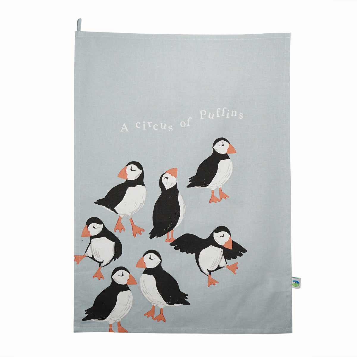 RSPB Circus of Puffins Recycled Cotton Tea Towel