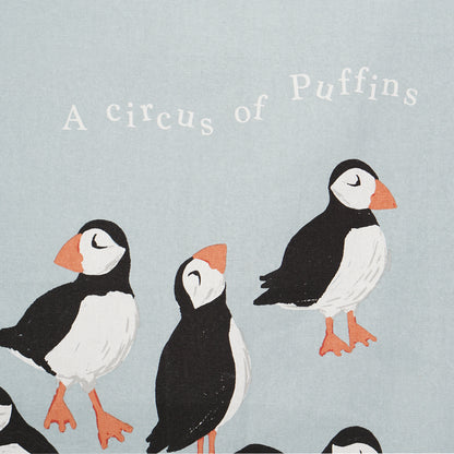 RSPB Circus of Puffins Recycled Cotton Tea Towel