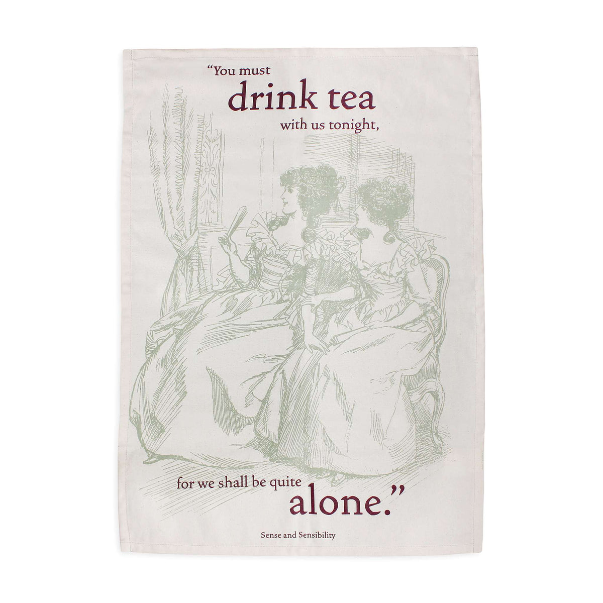 Jane Austen Sense & Sensibility Recycled Cotton Tea Towel