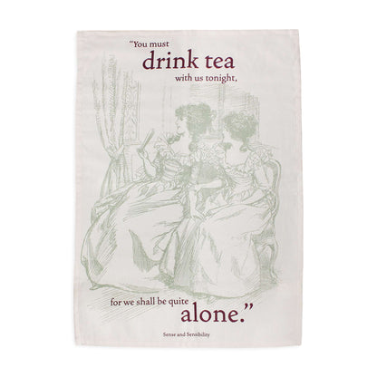 Jane Austen Sense & Sensibility Recycled Cotton Tea Towel