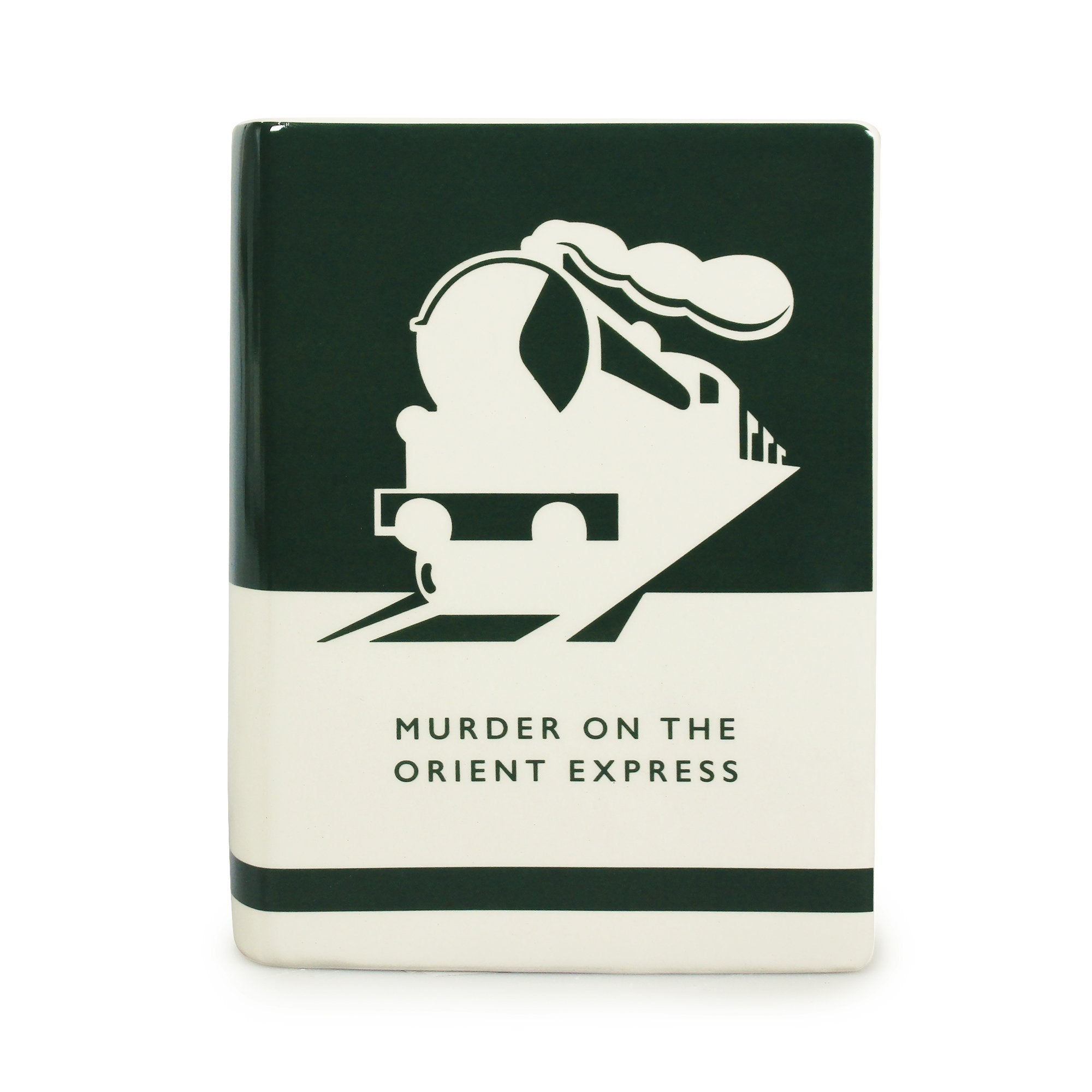 Vase Ceramic Book (14cm) - Agatha Christie (Orient Express)