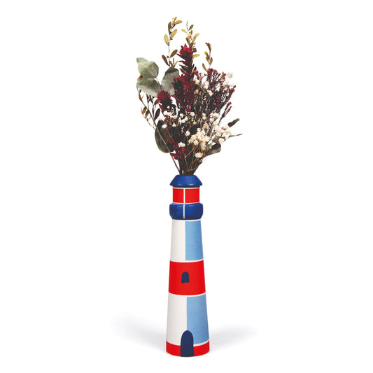 "Vase (7.8""x2.9"") - Coastal (Lighthouse)"