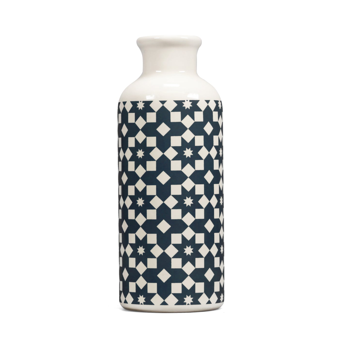 Shruti Designs Tiles Dark Blue Tall Vase