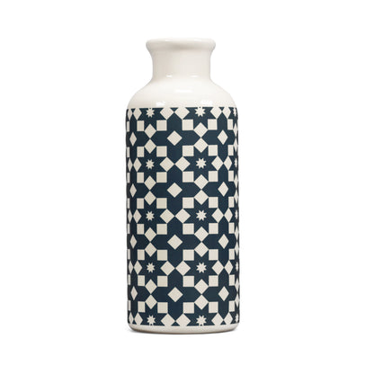 Shruti Designs Tiles Dark Blue Tall Vase