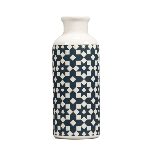 Shruti Designs Tiles Dark Blue Tall Vase
