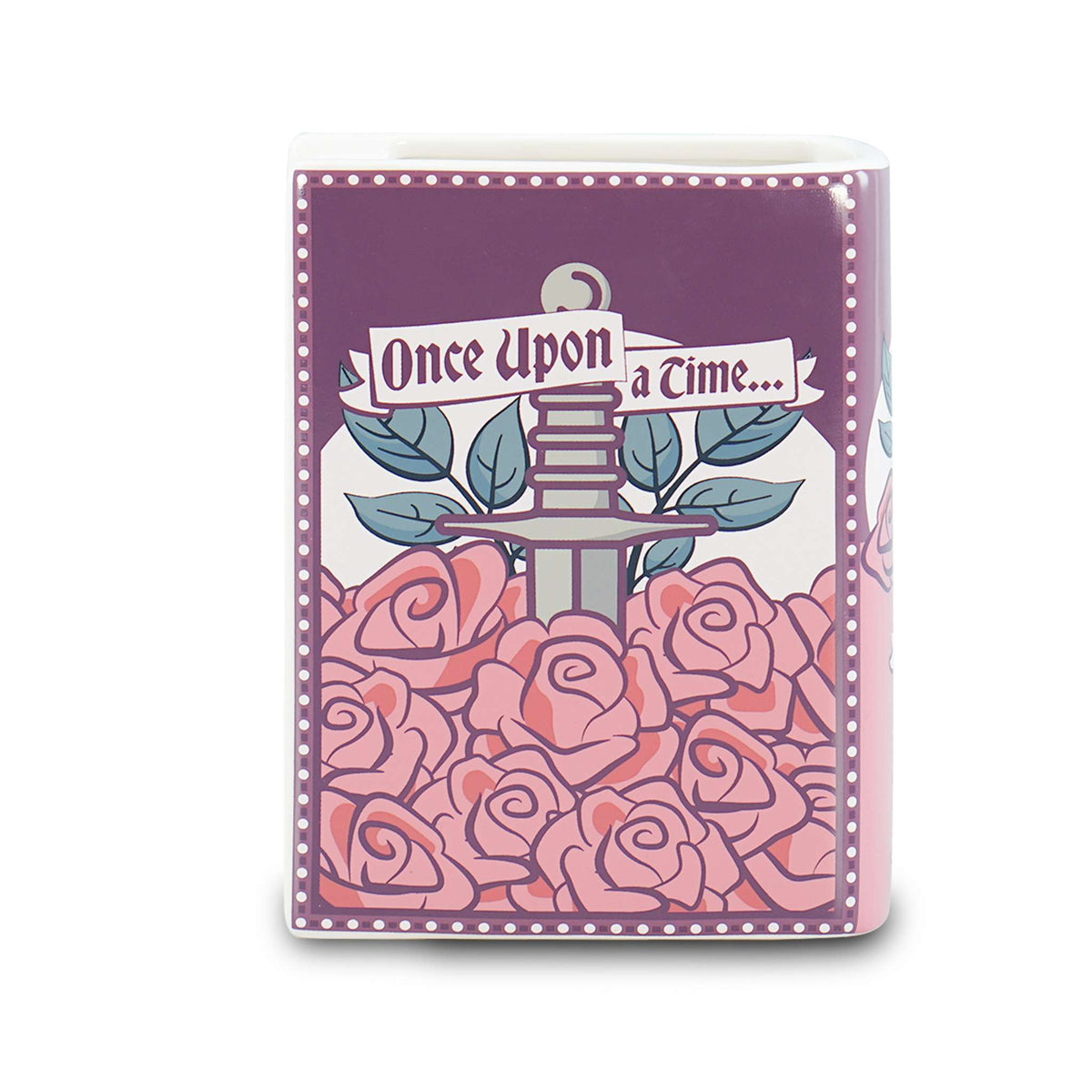 Romantasy 14cm Sword & Roses Ceramic Book Pot