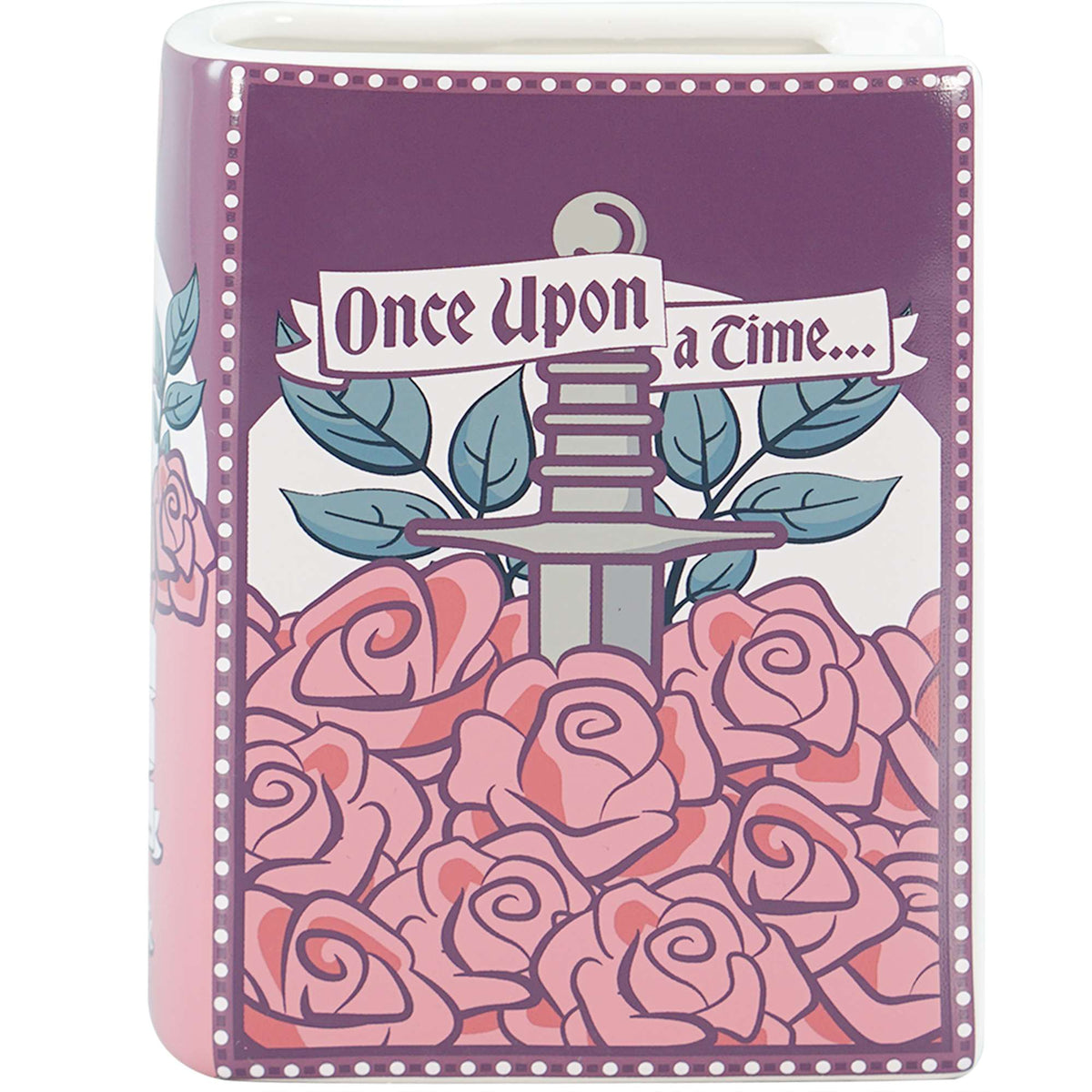 Romantasy 14cm Sword & Roses Ceramic Book Pot
