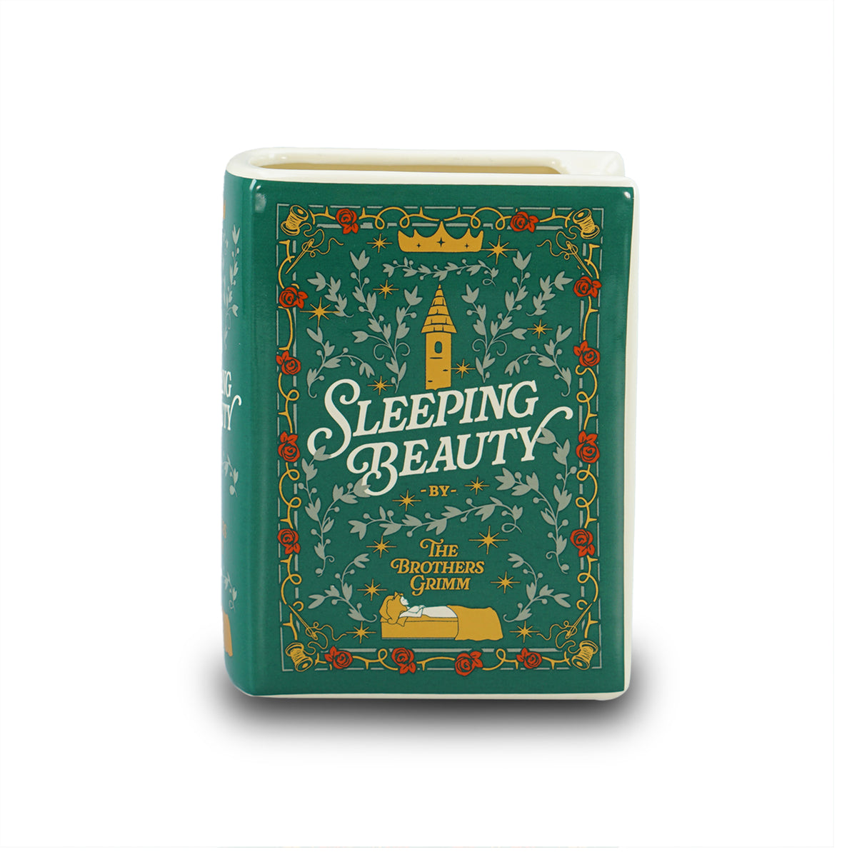 Sleeping Beauty 14cm Book-Shaped Ceramic Pot