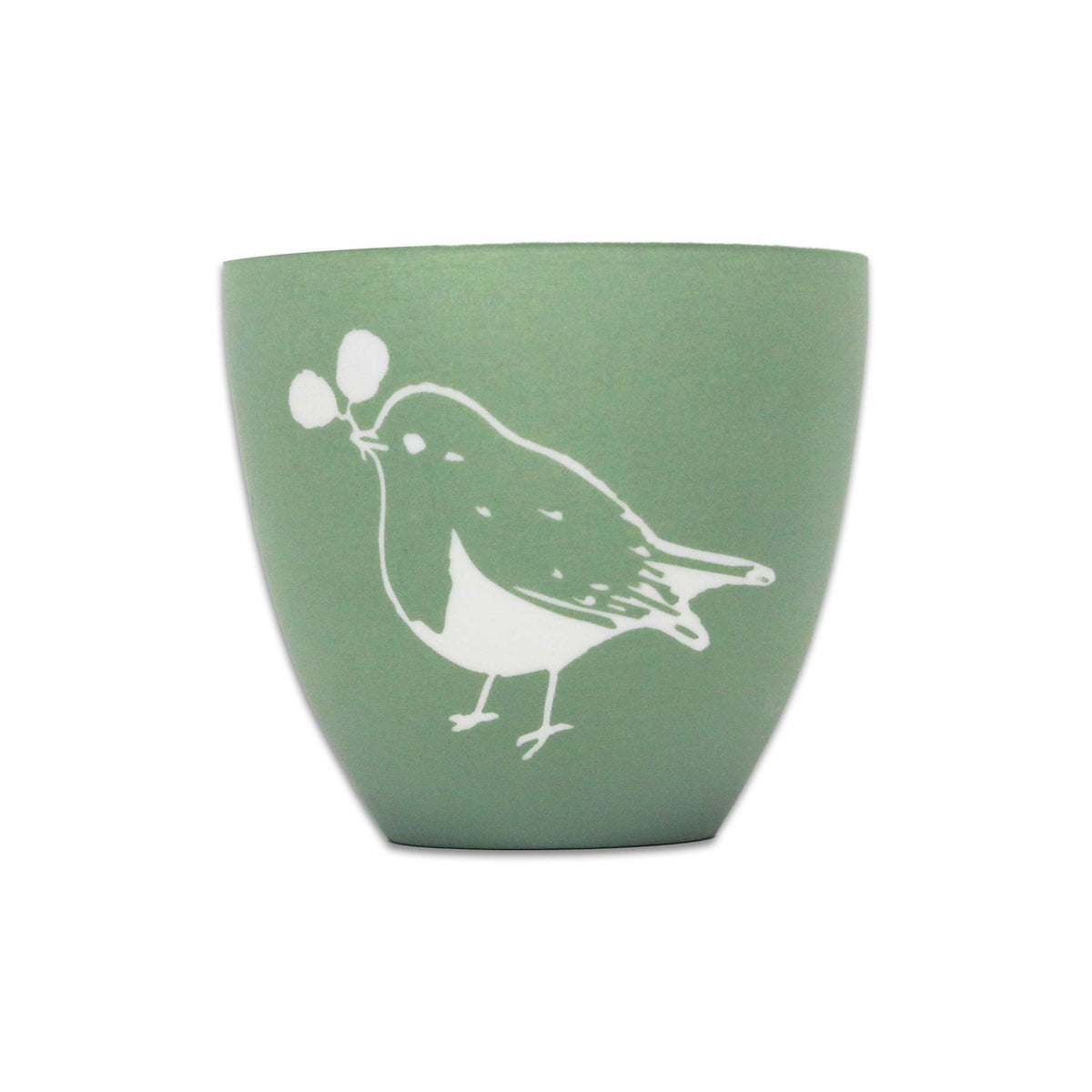 RSPB Robin Stoneware Votive - 8cm