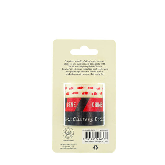 Murder Mystery Book Club Set of 3 5m Washi Tapes from Pulteney Press