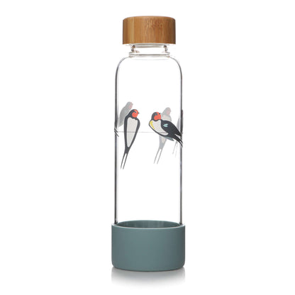 RSPB Swallows on a Wire Glass Water Bottle - 500ml