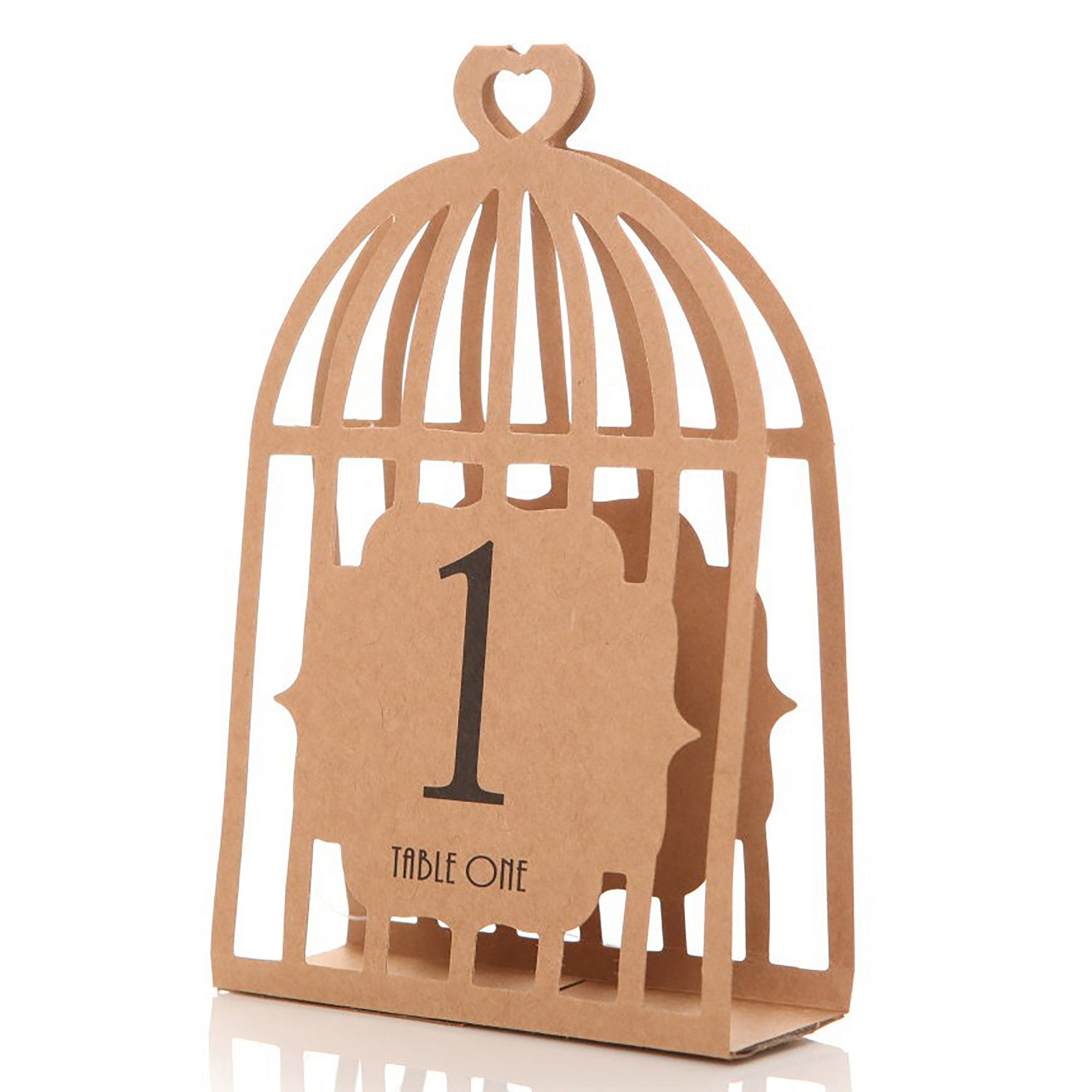 Natural Birdcage Set of 20 Table Numbers