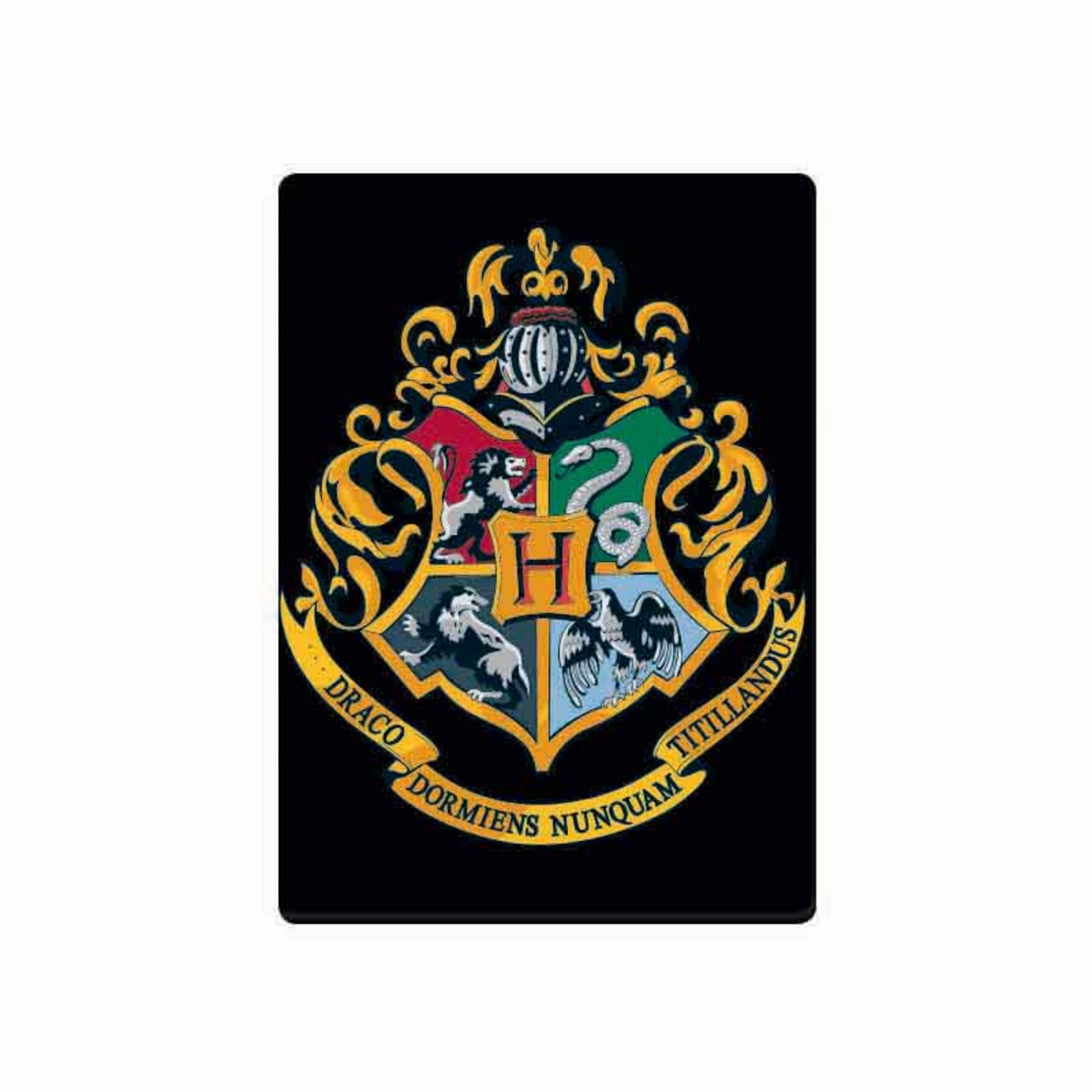 Harry Potter Metal Magnet - Hogwarts Crest (Black)