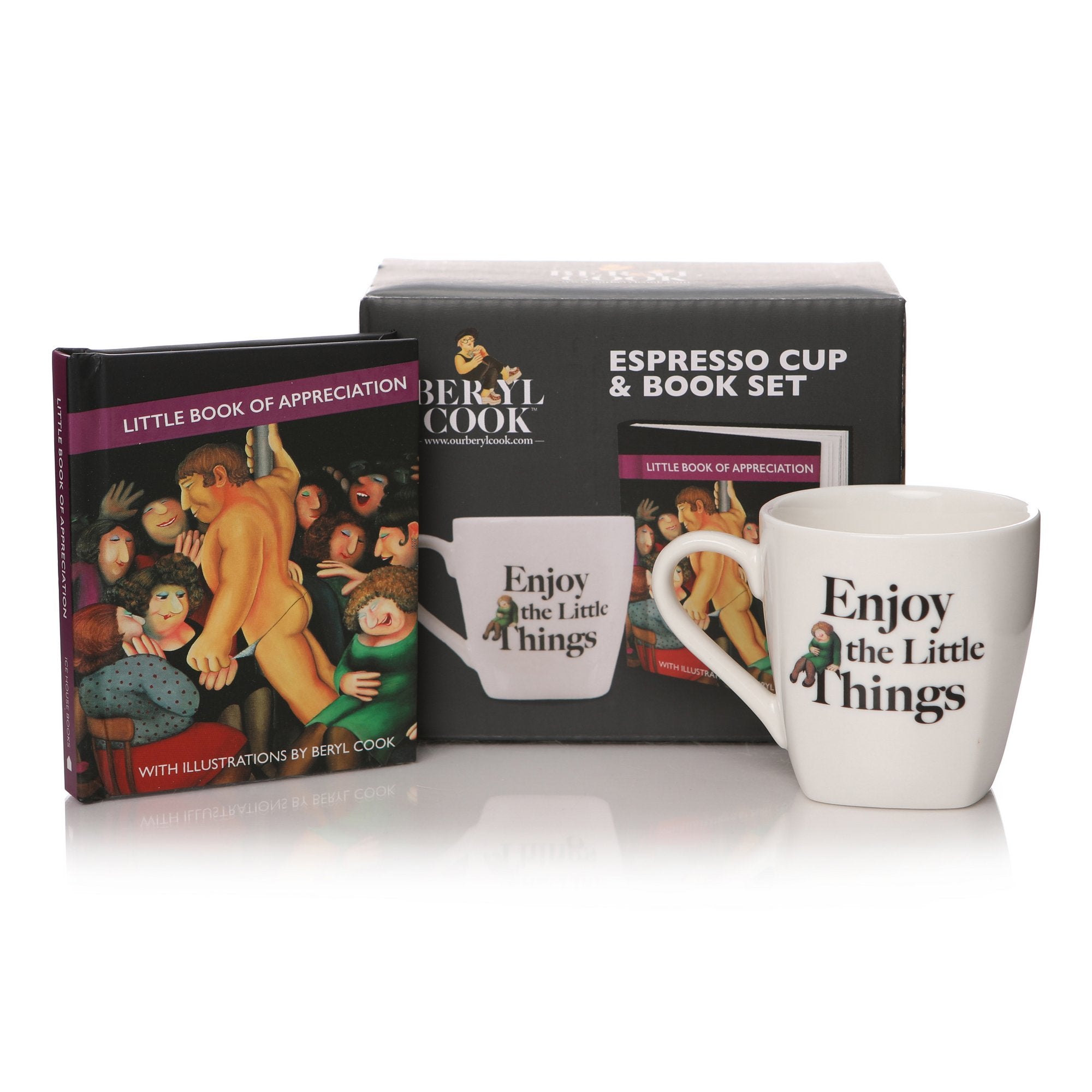 Beryl Cook: Little Book of Appreciation Mini Book & Espresso Cup Gift Set