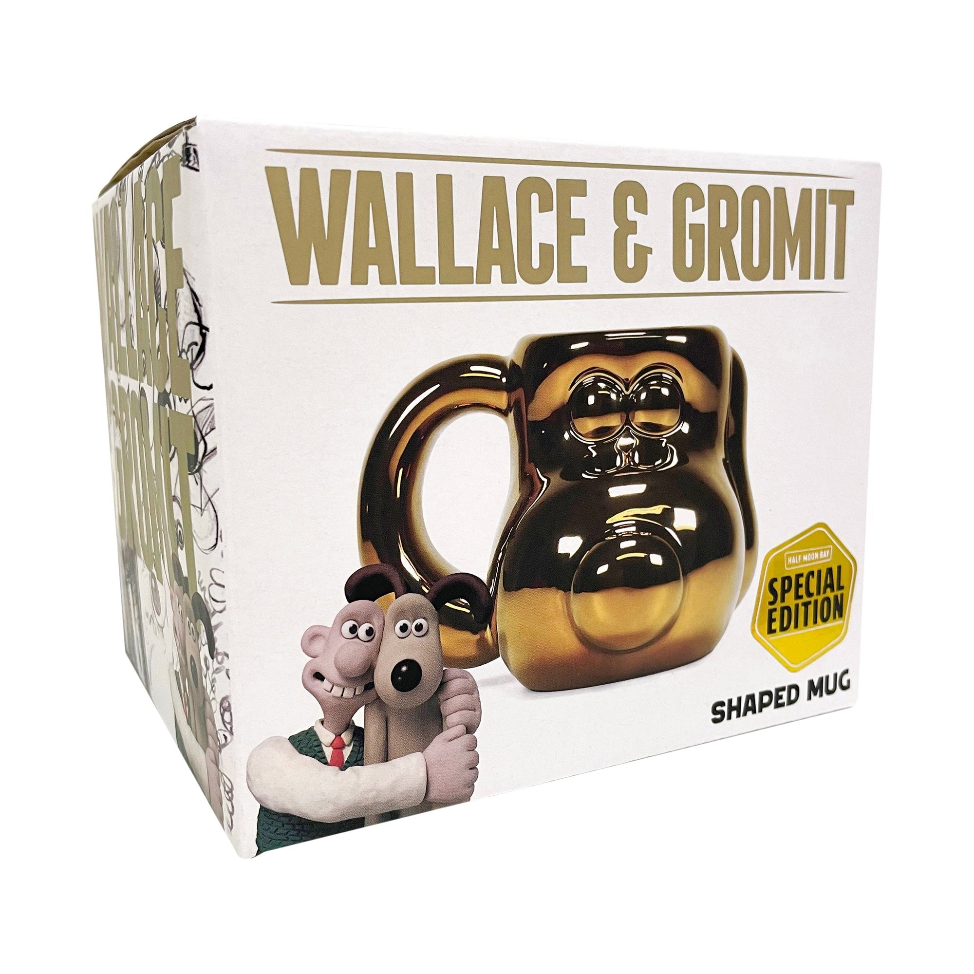 Wallace & Gromit Special Edition Shaped Mug - Gold Gromit