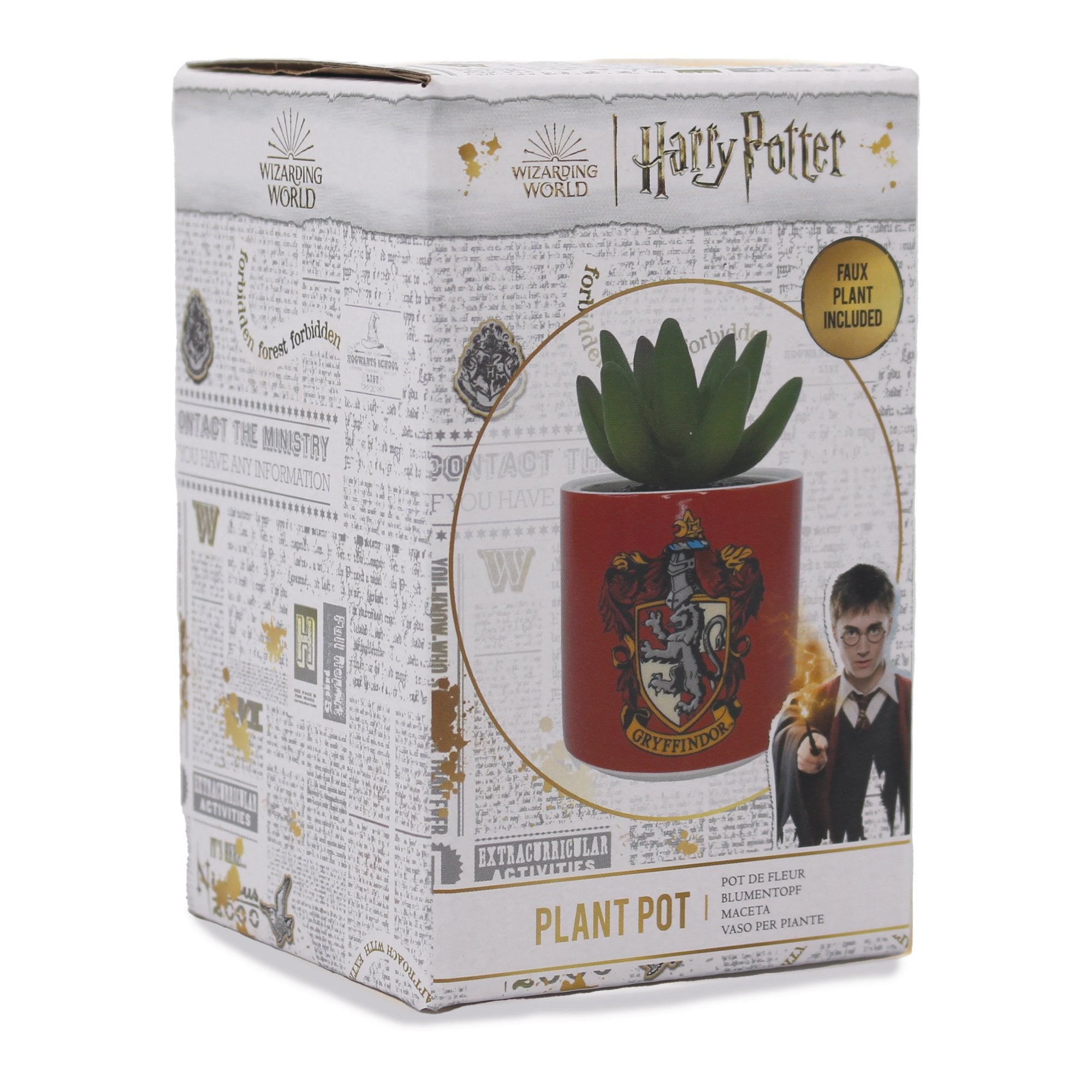 Plant Pot Faux Boxed (6.5cm) - Harry Potter (Gryffindor)
