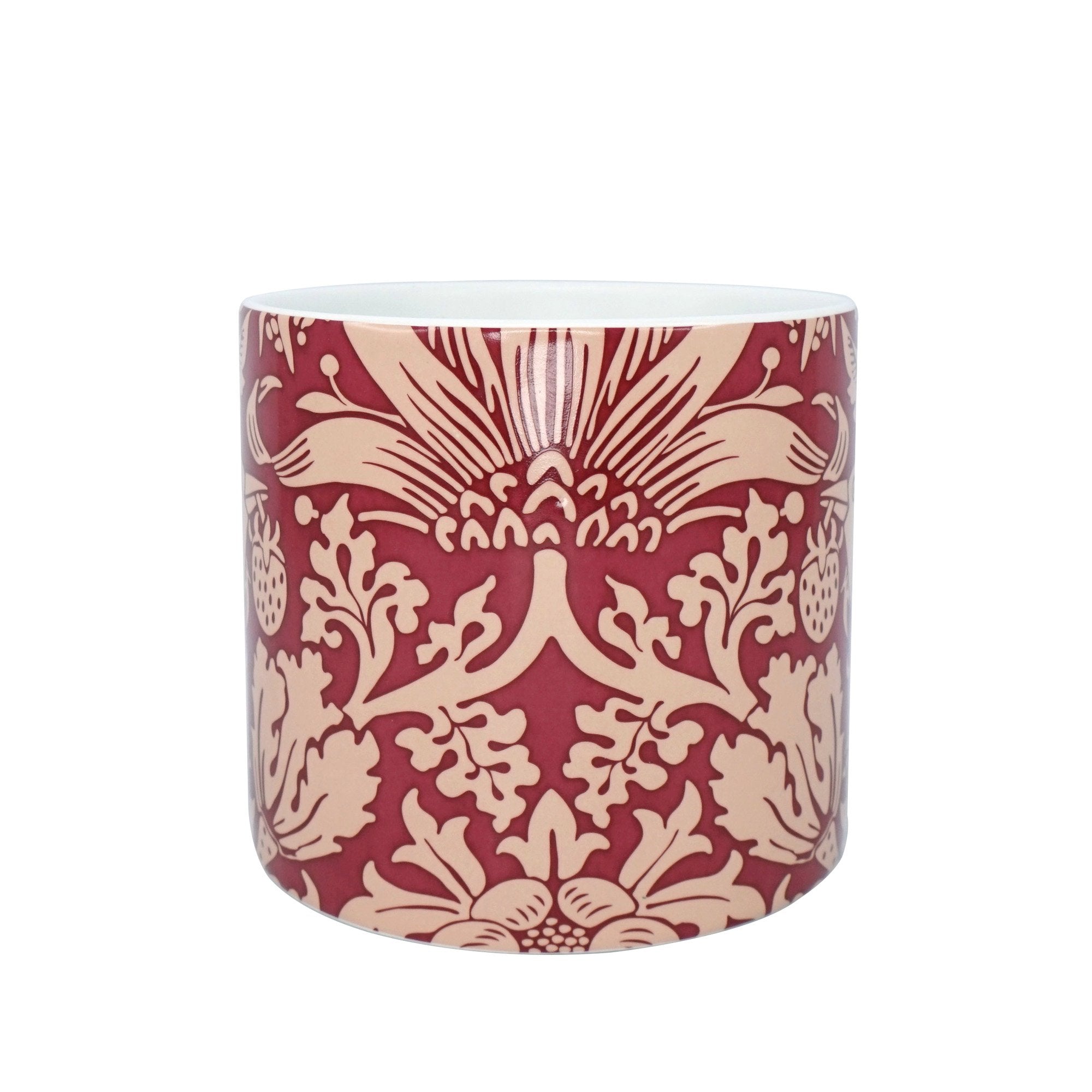 Plant Pot (3.9") - William Morris (Raspberry)