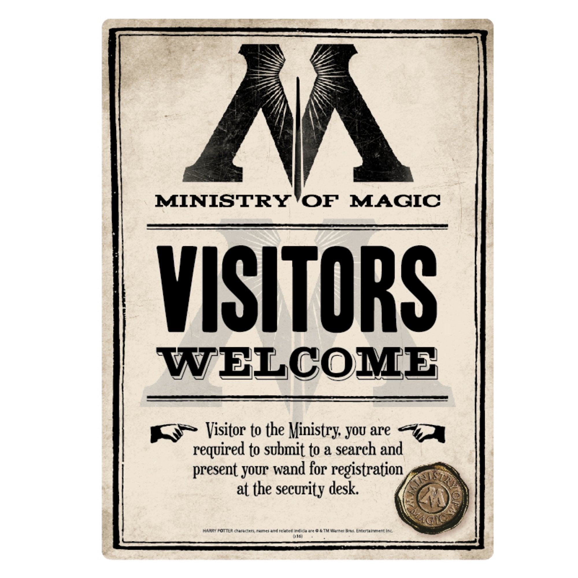 Harry Potter Tin Sign - Ministry of Magic