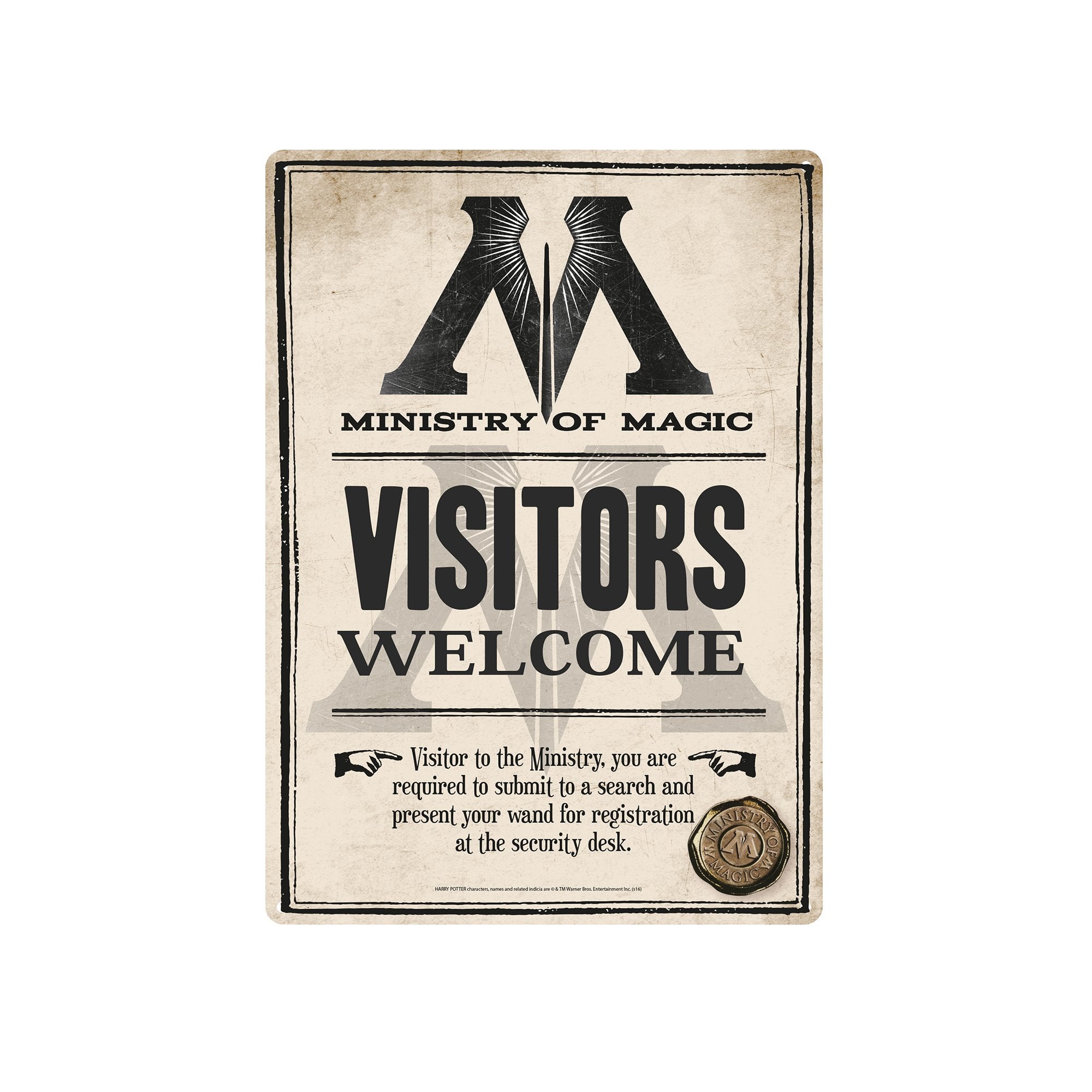 Harry Potter Tin Sign - Ministry of Magic