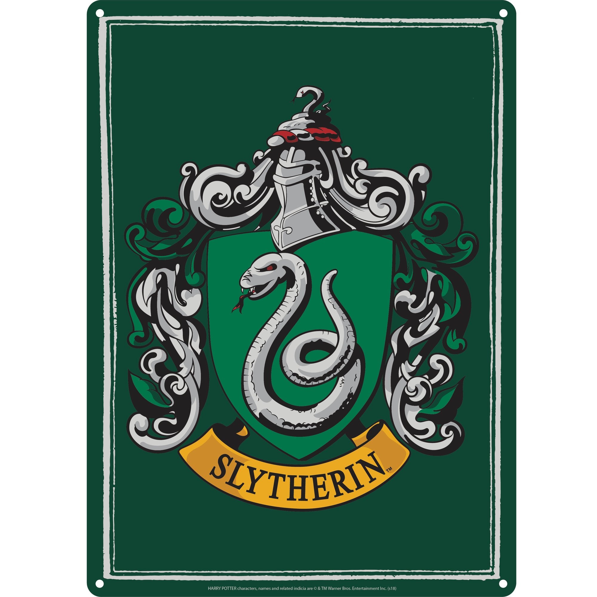 Harry Potter Tin Sign - Slytherin Crest