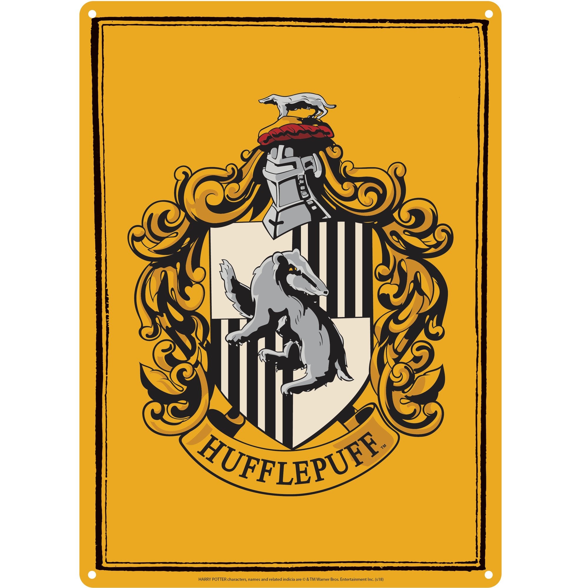 Harry Potter Tin Sign - Hufflepuff Crest