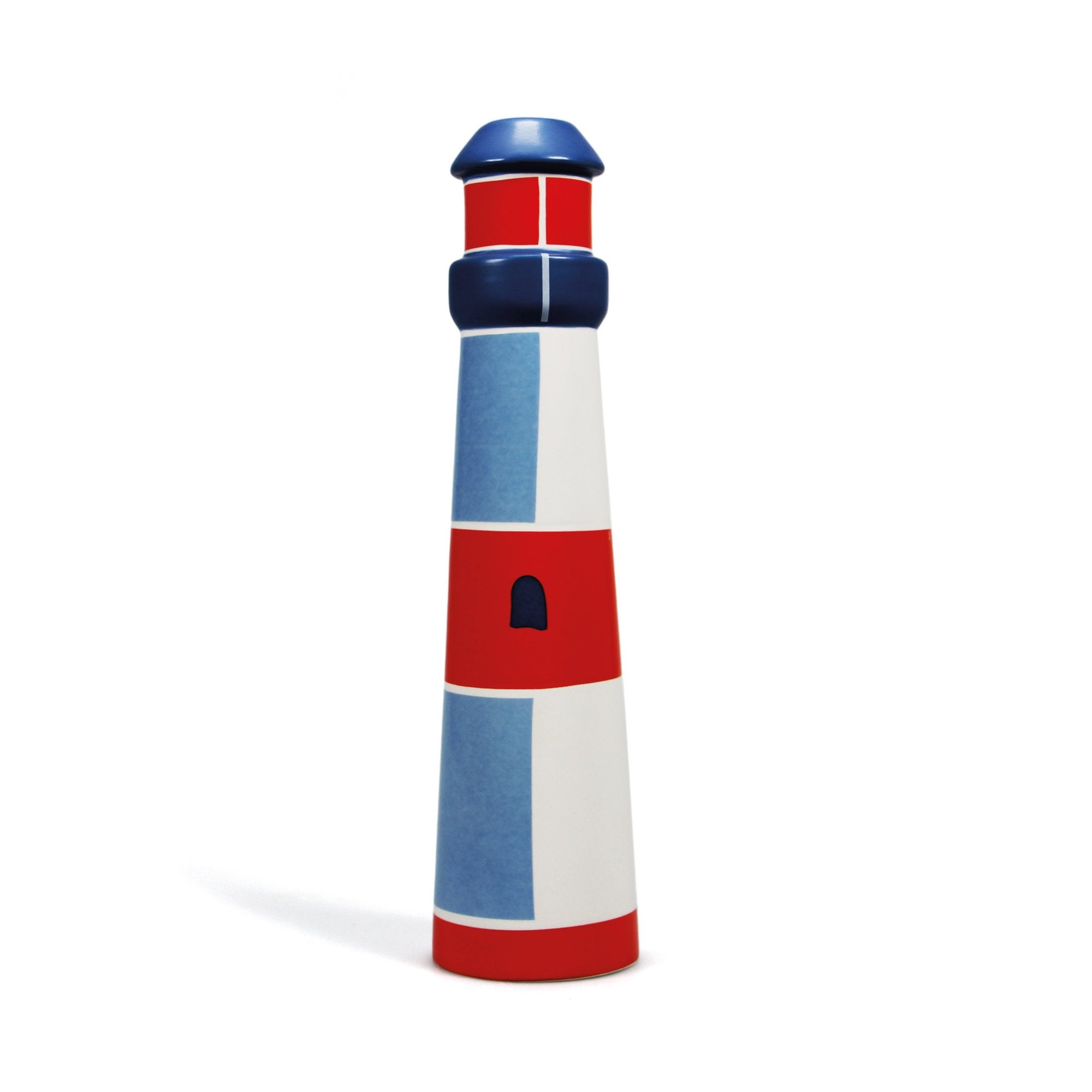 Vase Ceramic (26cm) - Coastal (Lighthouse)